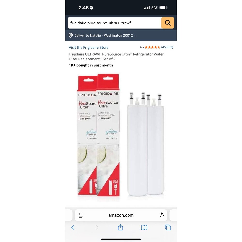 PureSource Ultra Refrigerator Water Filter for Select Electrolux & Frigidaire